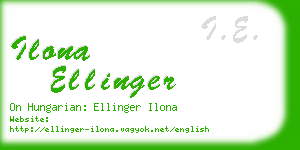 ilona ellinger business card